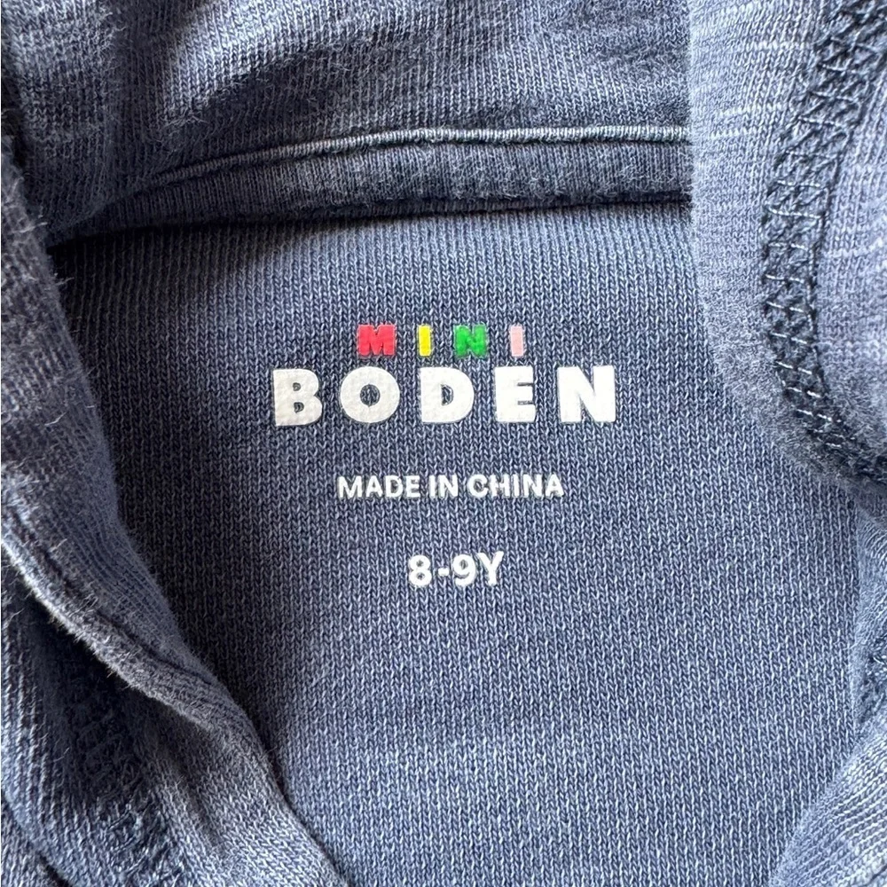 Mini Boden Blue Zip-Up Hoodie Jacket